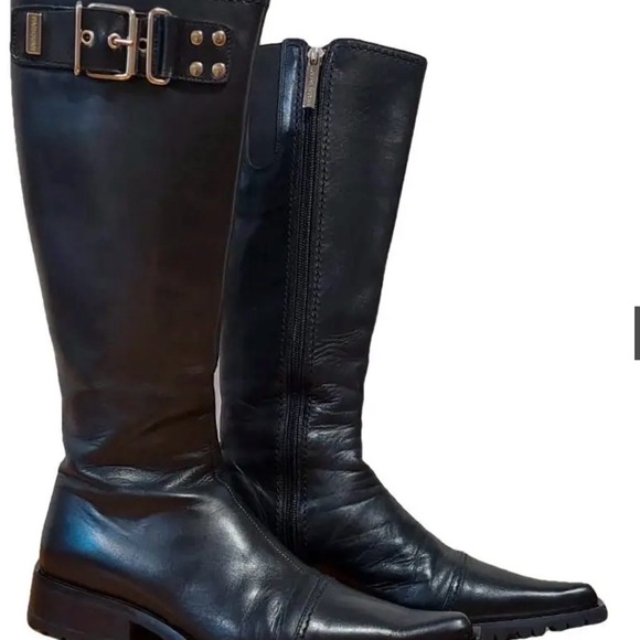 Black Leather Knee-High Boots size 37 - Picture 7 of 8